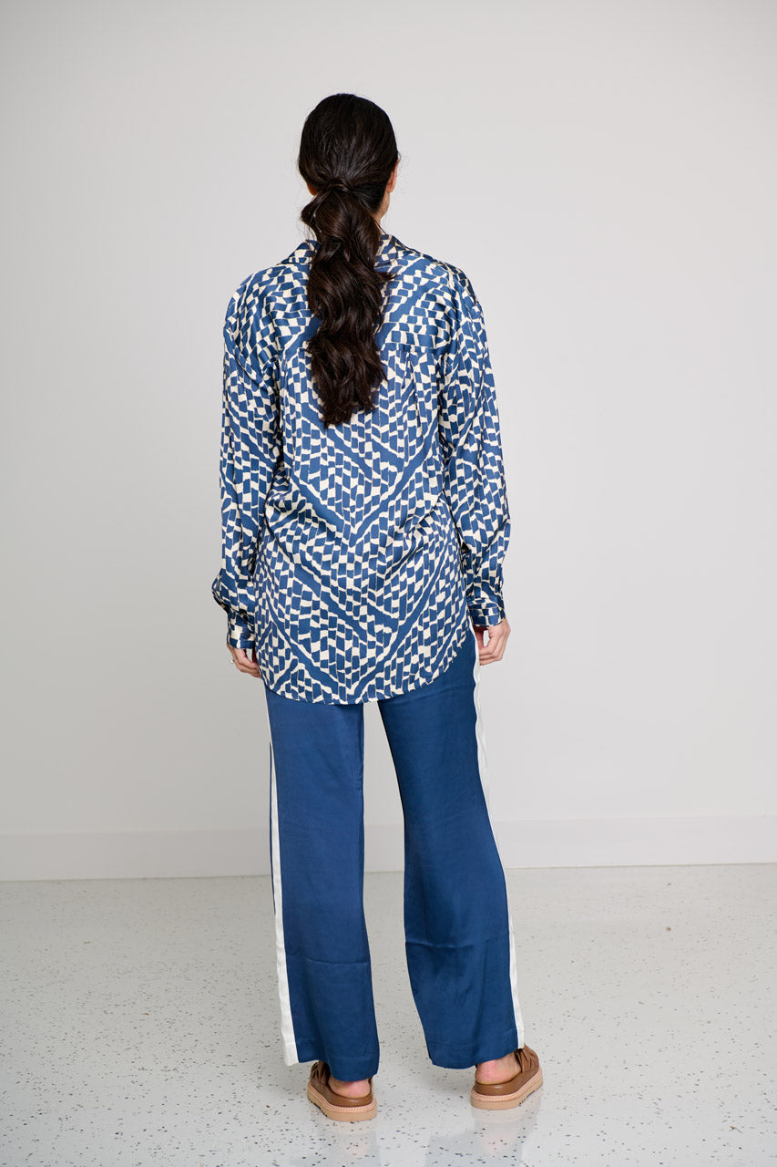 ALGERIA SLOUCH SHIRT- PETROL