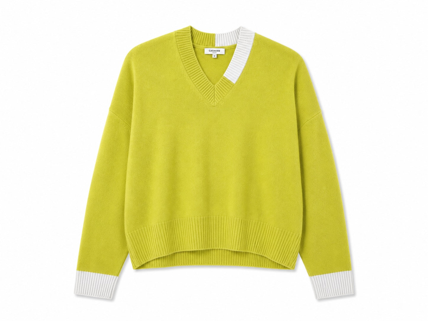 EDDY MERINO V NECK JUMPER Citrine