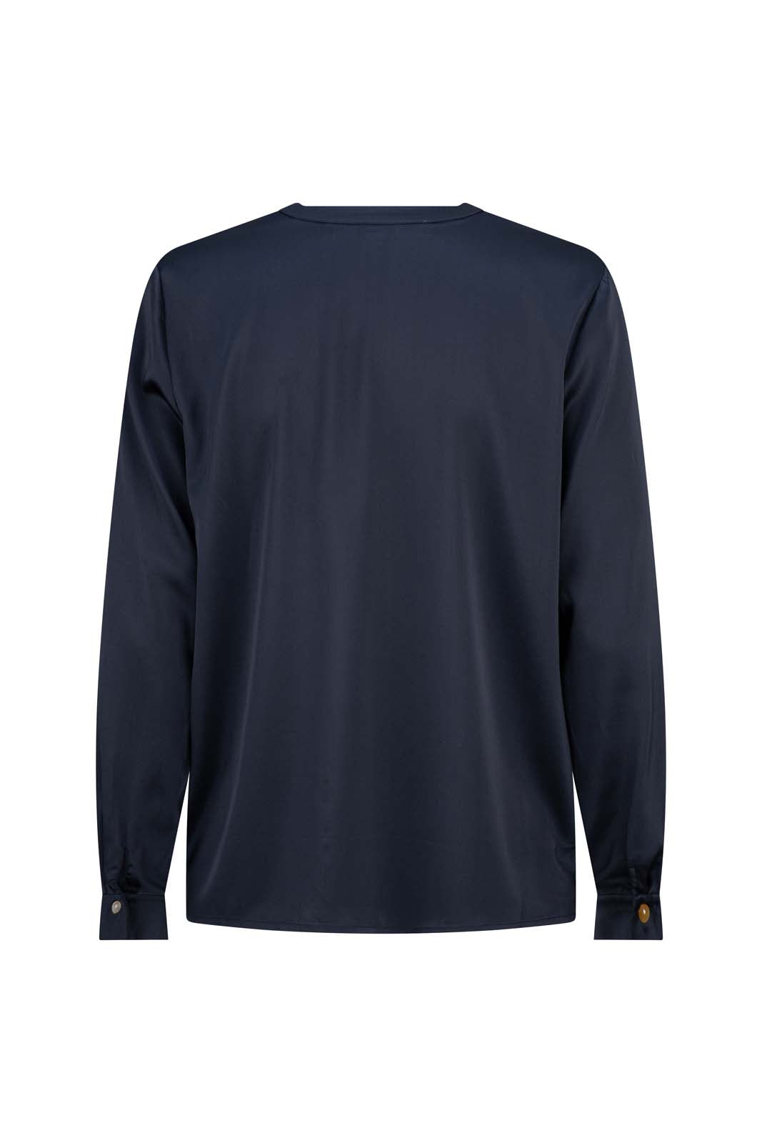 LIGHTNESS OF BEING SILK BLOUSE- Navy