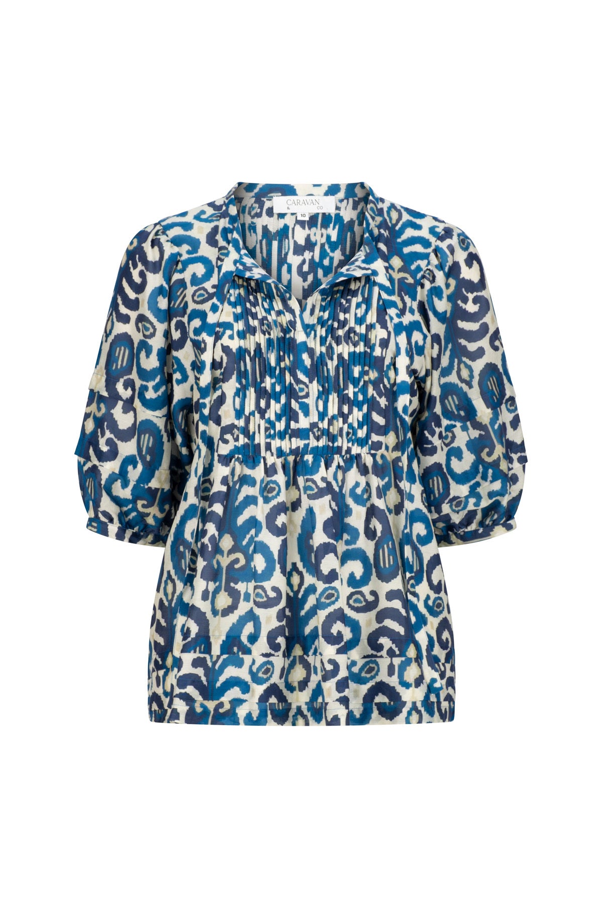 FLORENCE PINTUCK BLOUSE FLORENCE NAVY