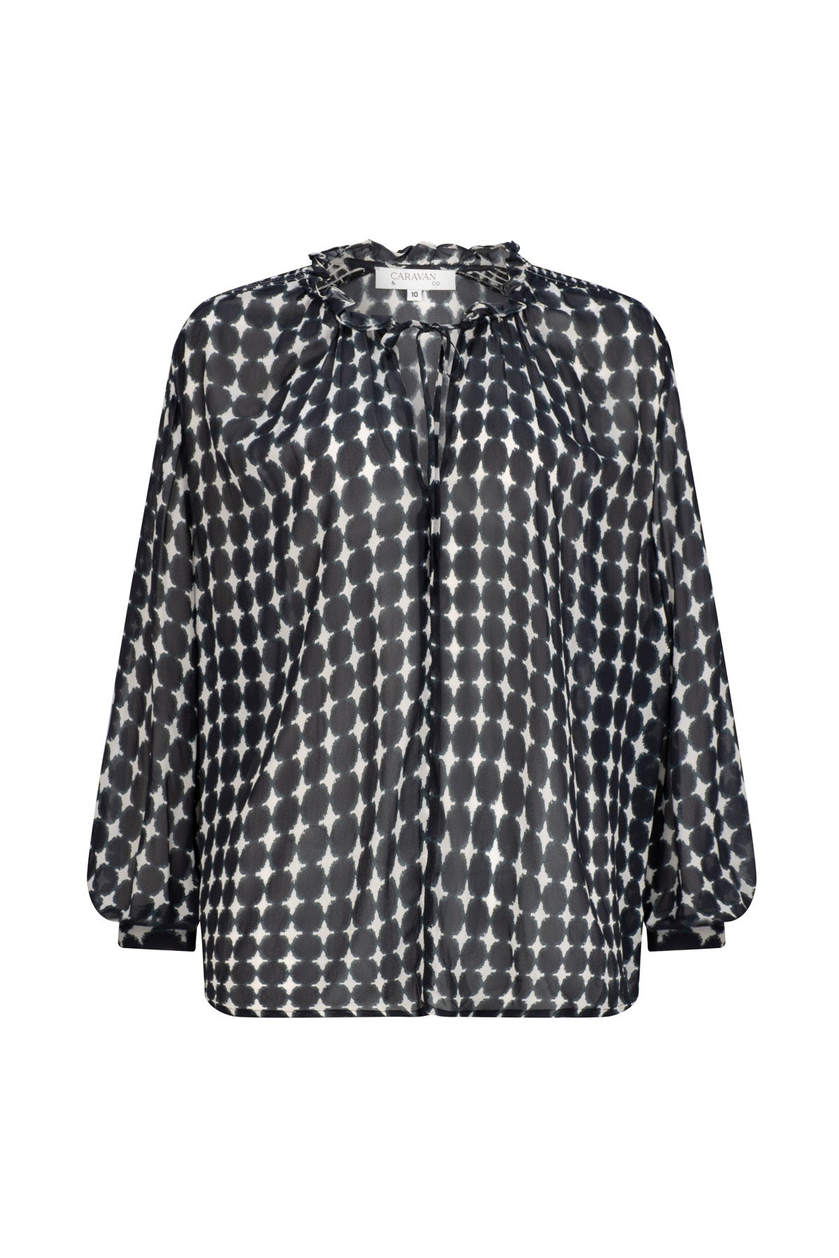 STELLA BALLOON SLEEVE BLOUSE STELLA BLACK