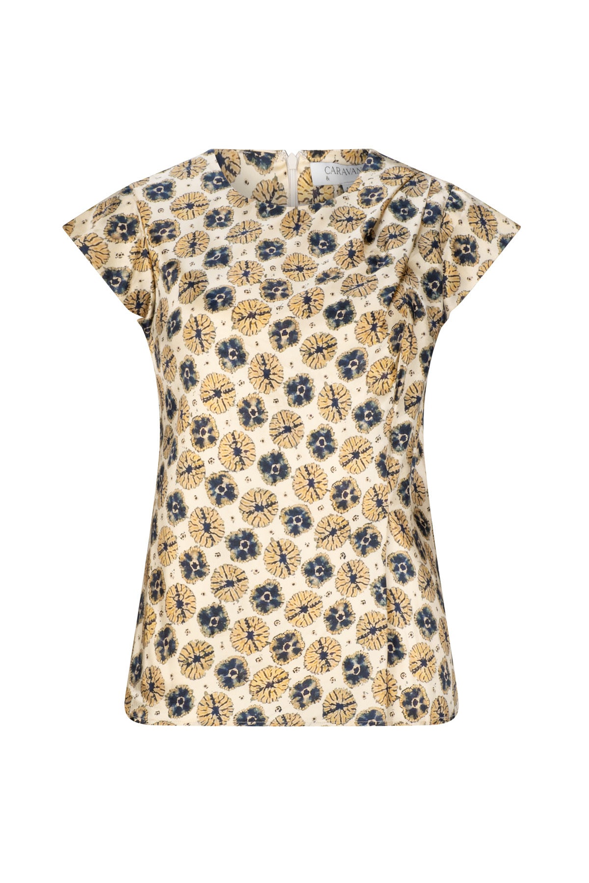 ELLA SILK DRAPED BLOUSE ELLA WHITE