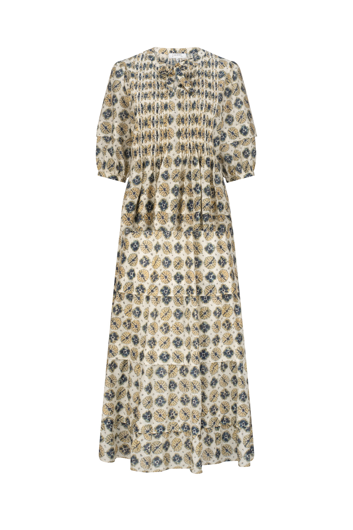 ELLA PINTUCK SHIRT DRESS - IVORY