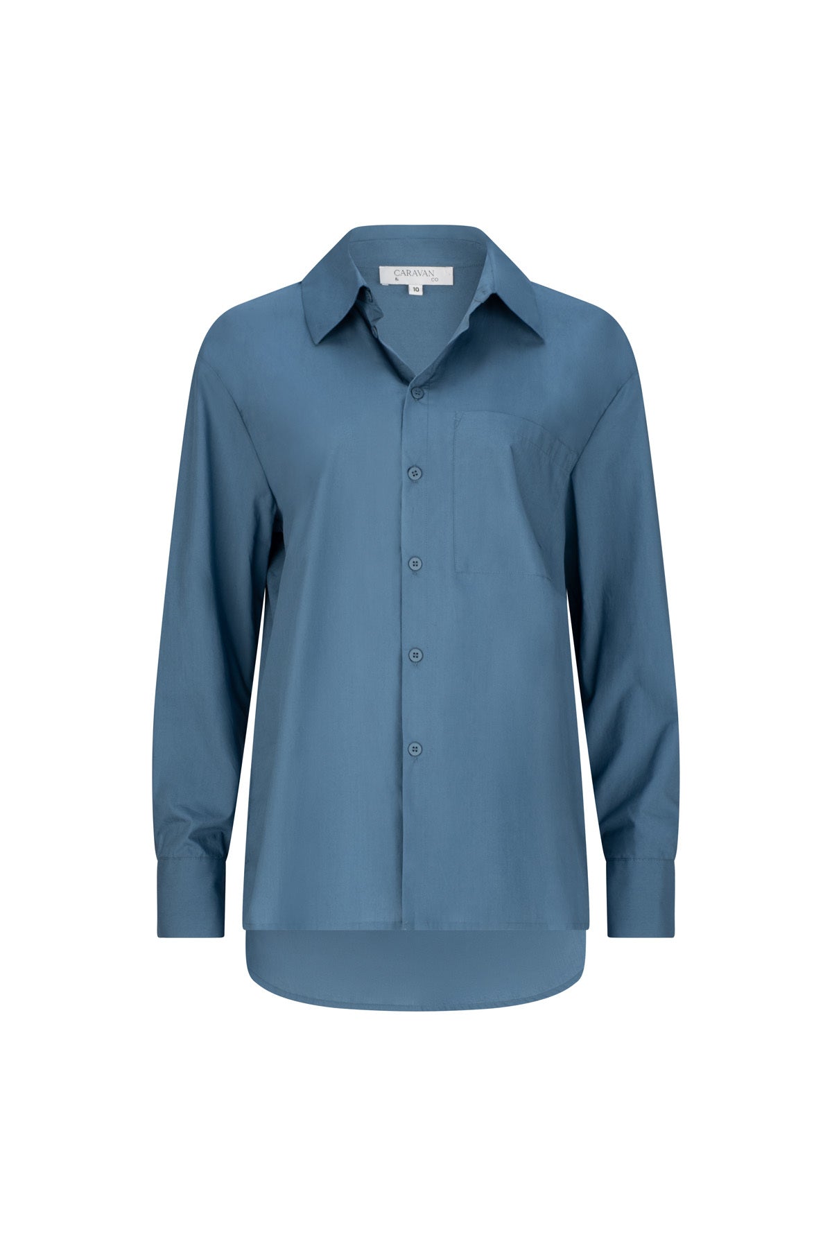 TILDA COTTON POPLIN BOYFRIEND SHIRT Midnight Navy