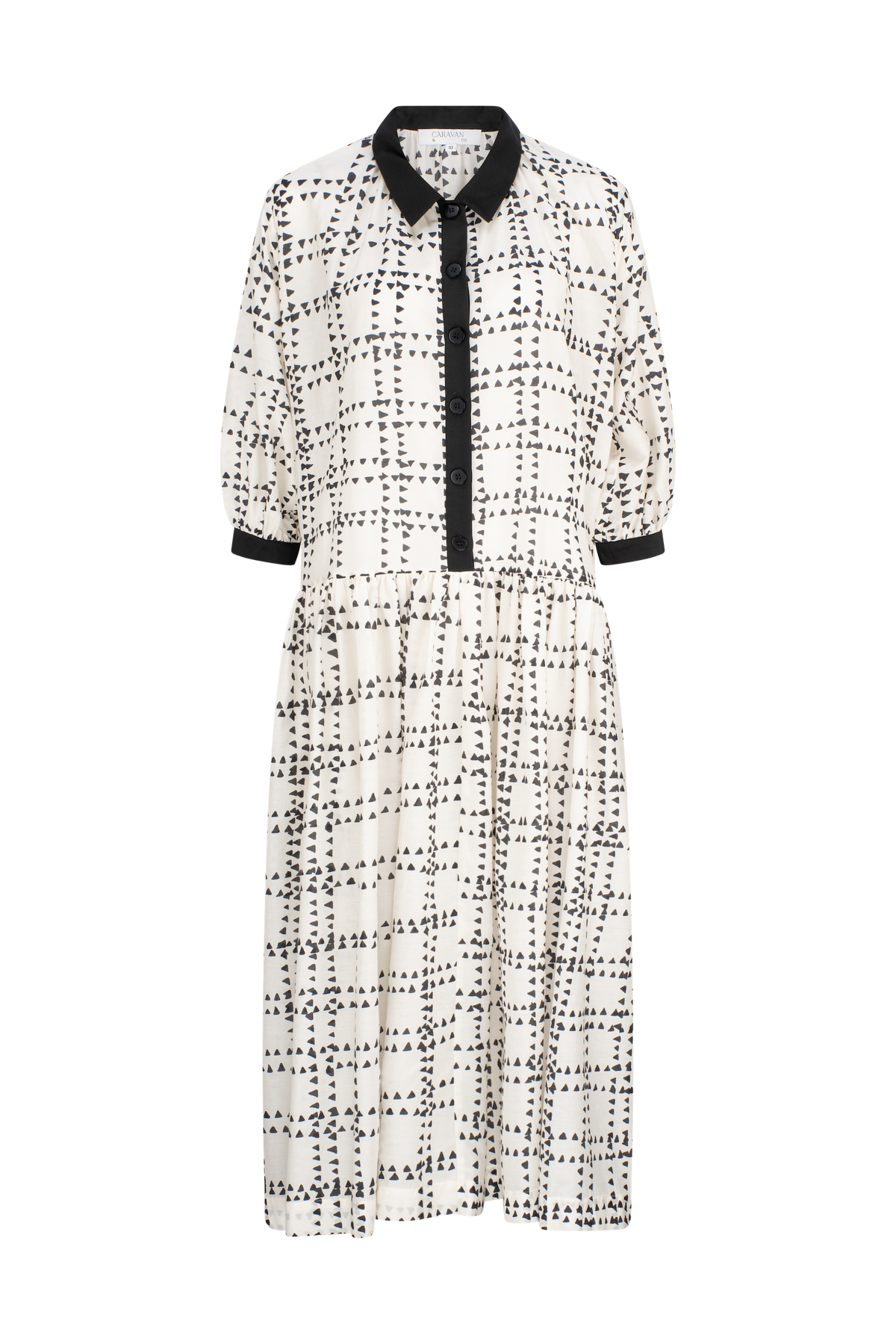 LOTTIE BUTTON FRONT MIDI DRESS LOTTIE IVORY