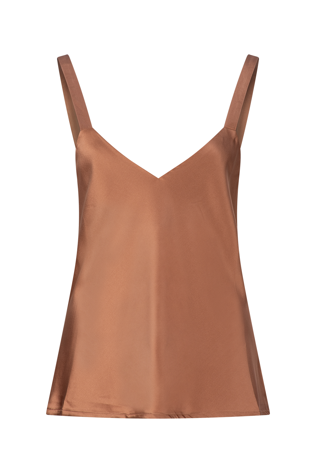LIGHTNESS OF BEING SILK CAMI TOP - Mocha