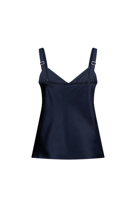 LIGHTNESS OF BEING SILK CAMI TOP - Navy