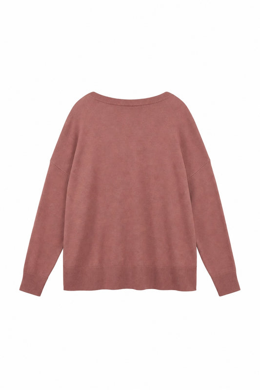Knit Sweater -BRICK