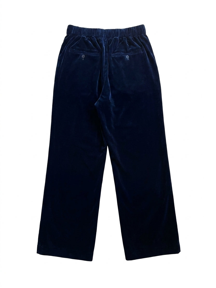 VALENTINE VELVET SLOUCH PANT - NAVY