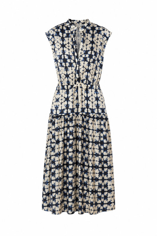 ADELINE SILK DRESS Cleo print