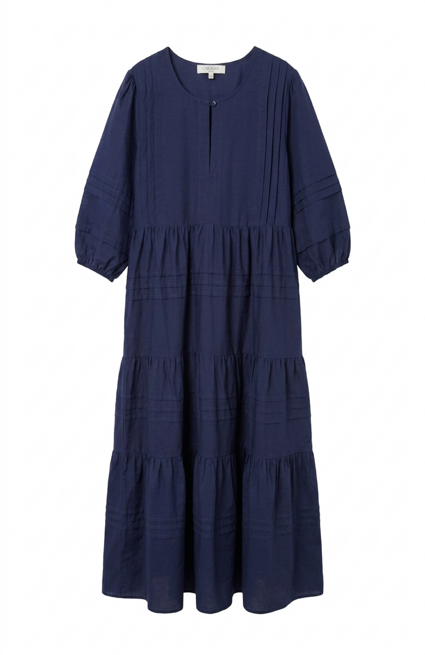 PIN-TUCK DRESS- Navy
