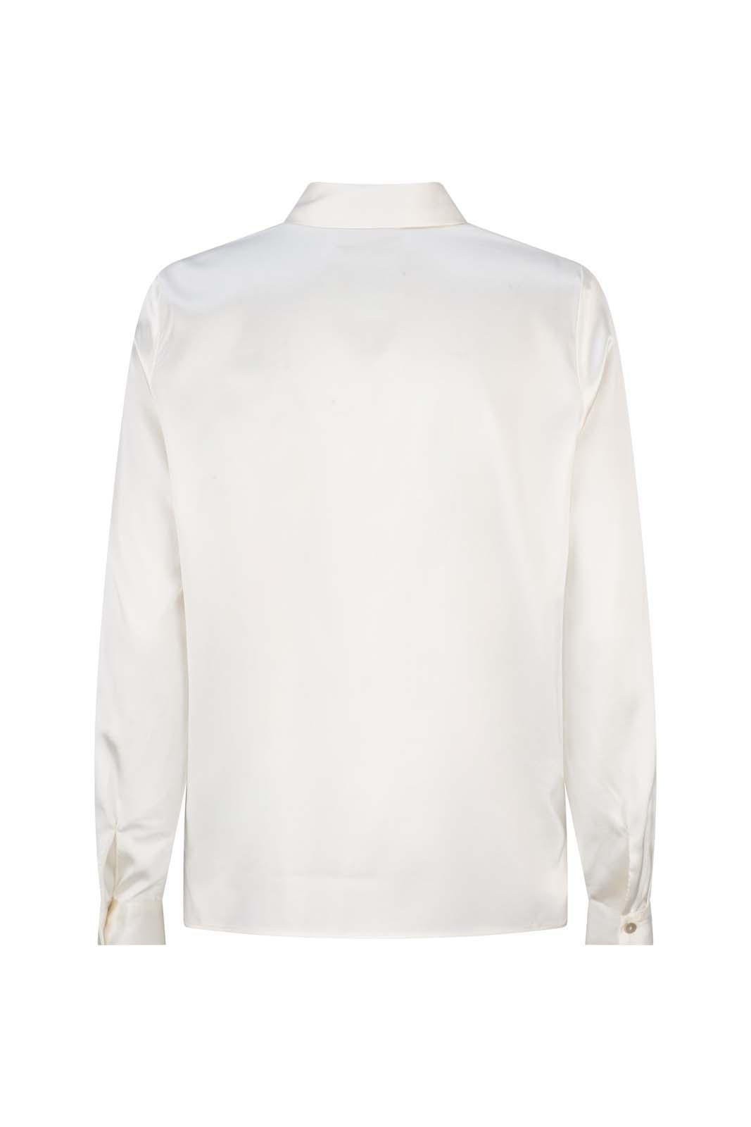 LIGHTNESS OF BEING SILK CLASSIC SHIRT ALABASTER