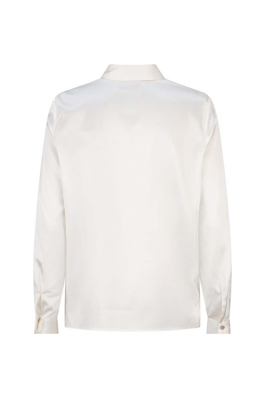 LIGHTNESS OF BEING SILK CLASSIC SHIRT ALABASTER