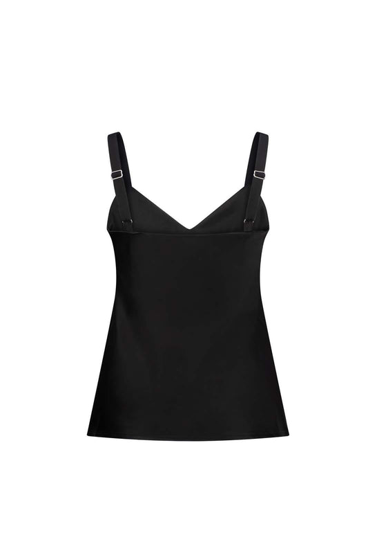LIGHTNESS OF BEING SILK BIAS CAMI BLACK