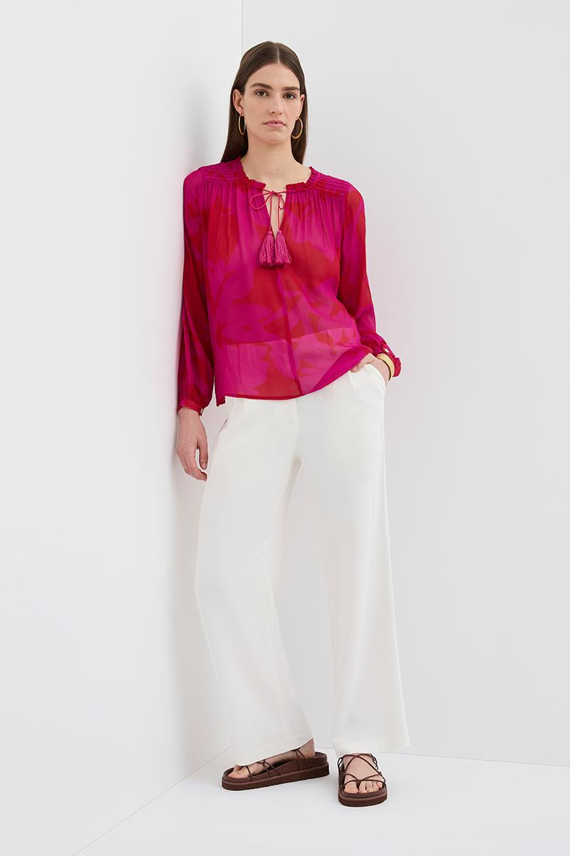 LIGHTNESS OF BEING SILK SLOUCH PANT Ivory