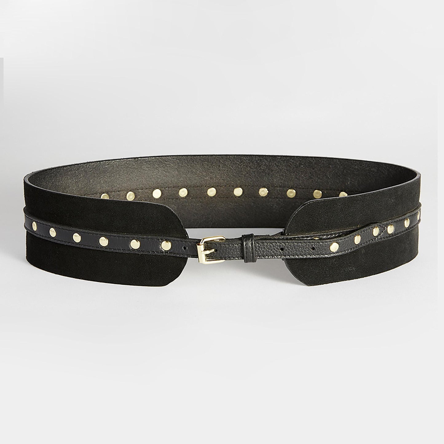 Caravan + Co Belts Black Suede Finish / S/M SMITH WIDE LEATHER BELT