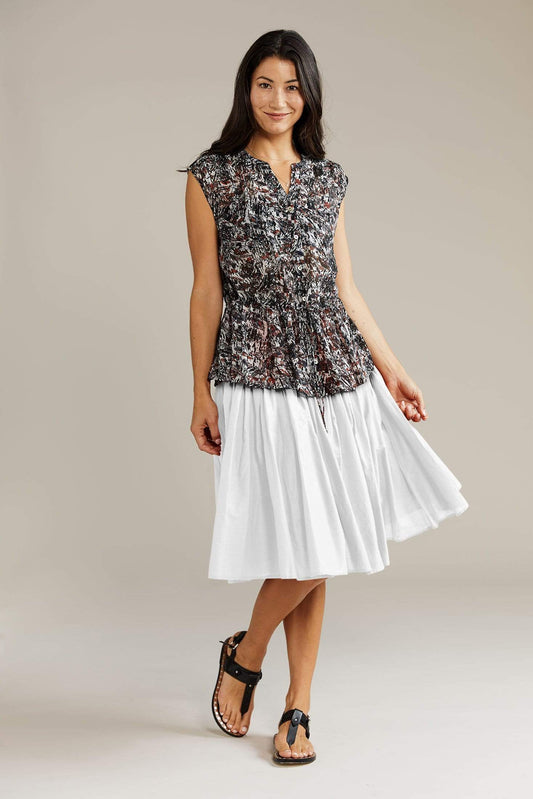 Caravan + Co Skirt INTO TO THE FREY GATHERED SKIRT - White