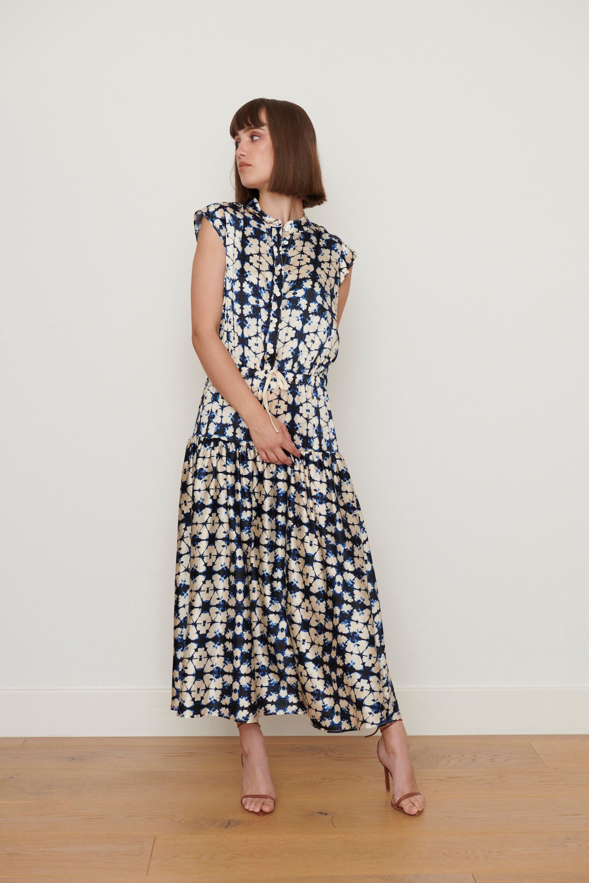 ADELINE  SILK DRESS Cleo print