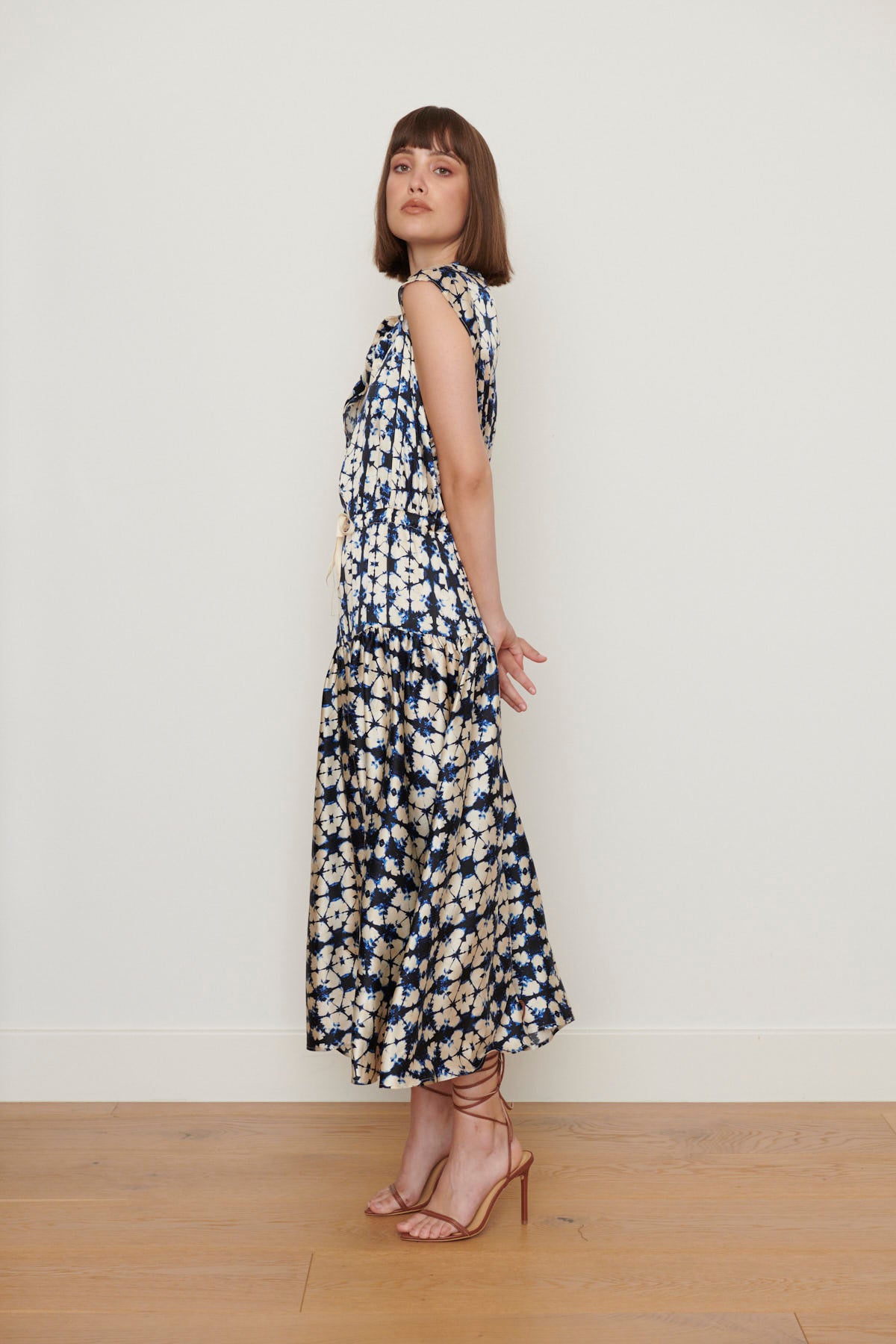 ADELINE  SILK DRESS Cleo print