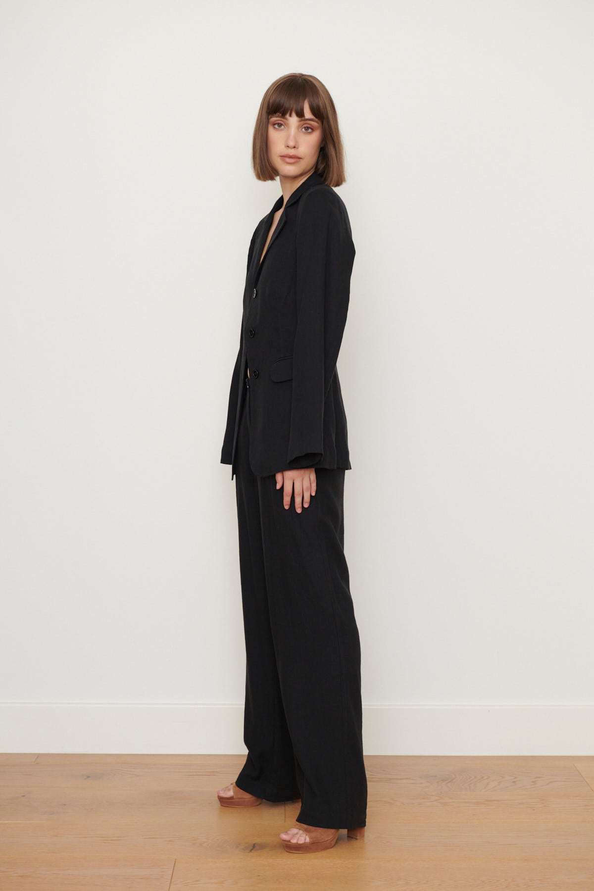 Bria Linen Jacket - Black