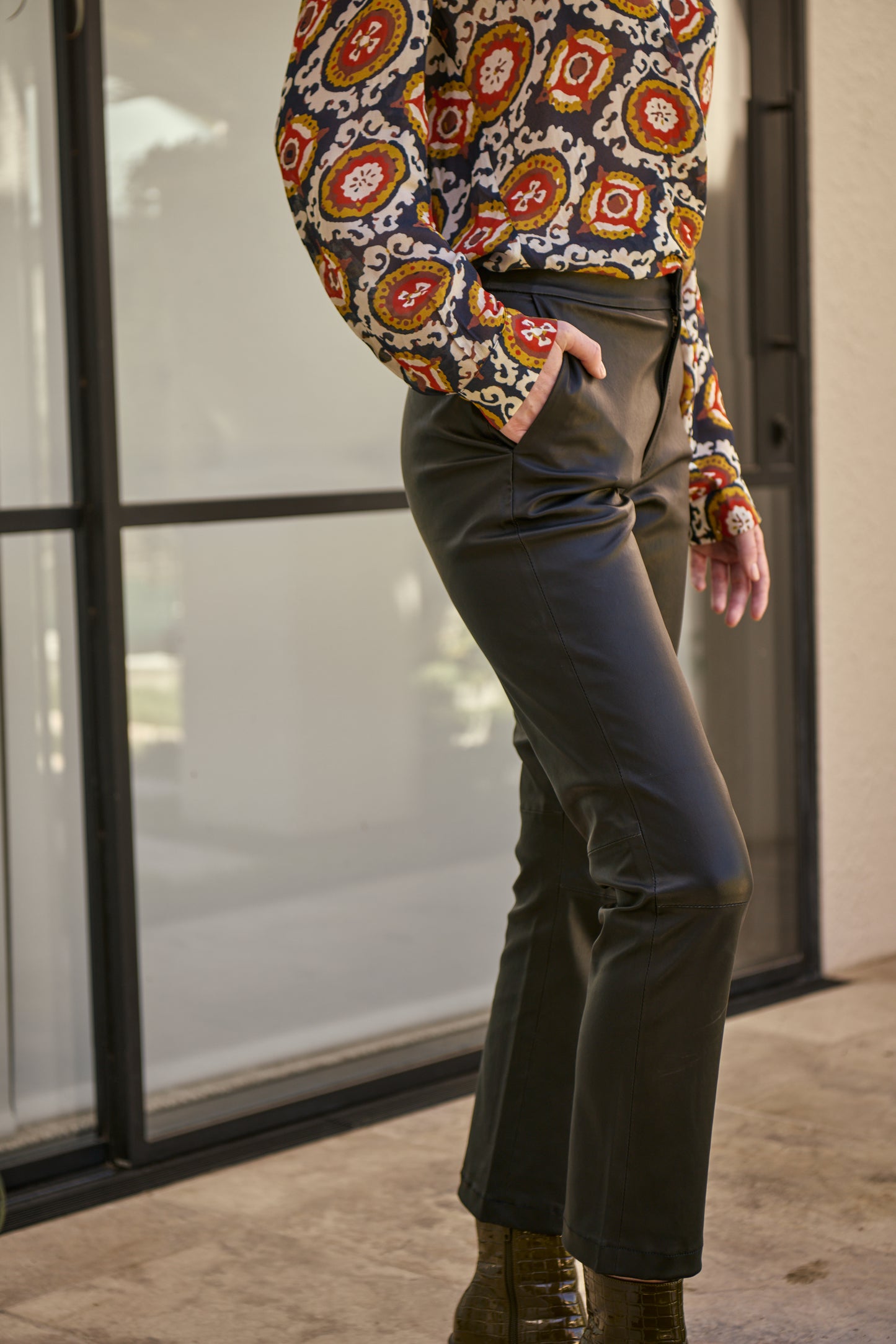 HUDSON STRETCH LEATHER PANT