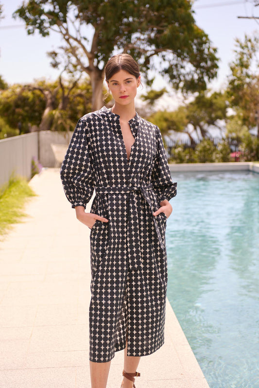 STELLA SHIRT DRESS -BLACK