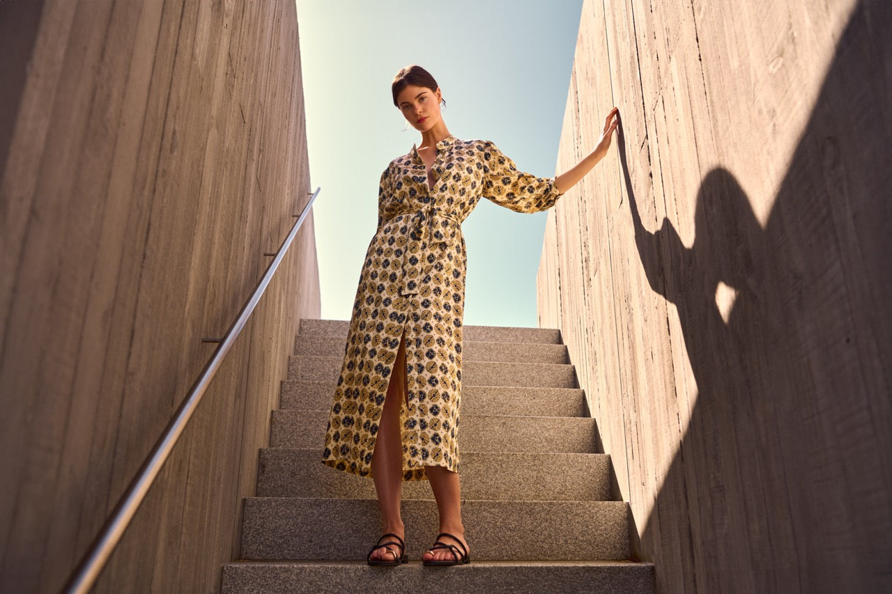 ELLA SILK SHIRT DRESS ELLA WHITE