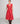 TIBI V NECK DRESS- Crimson