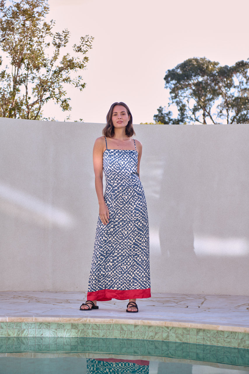ALGERIA MAXI DRESS- Petrol