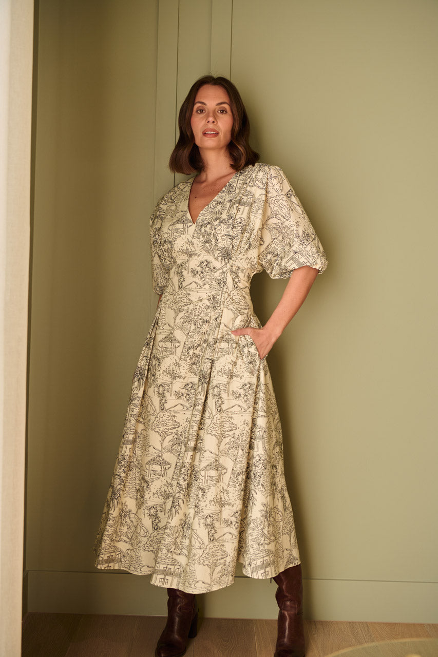 PORTIA PLEAT WAIST DRESS