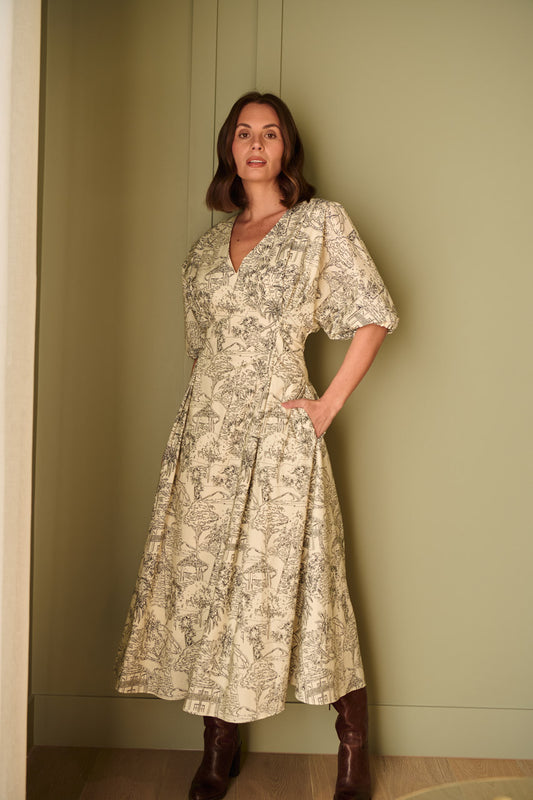 PORTIA PLEAT WAIST DRESS