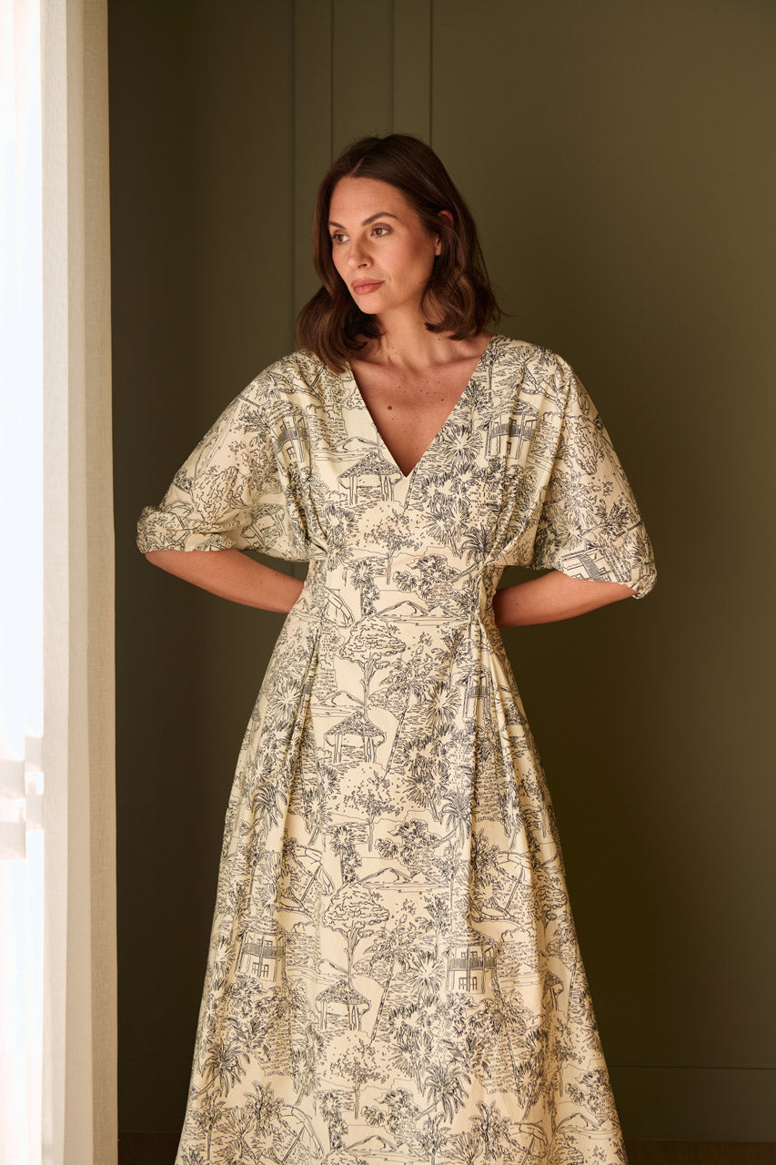 PORTIA PLEAT WAIST DRESS