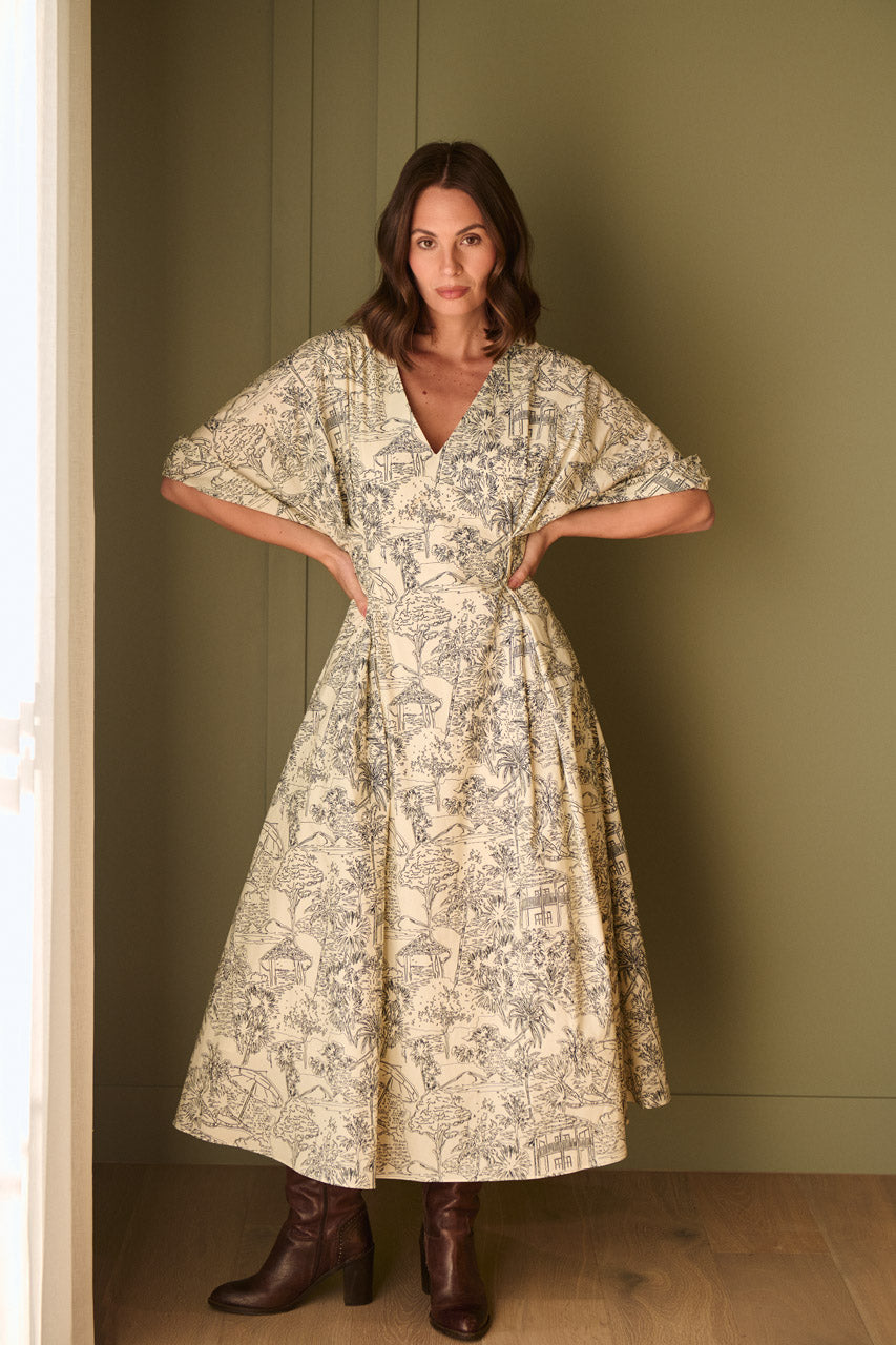 PORTIA PLEAT WAIST DRESS
