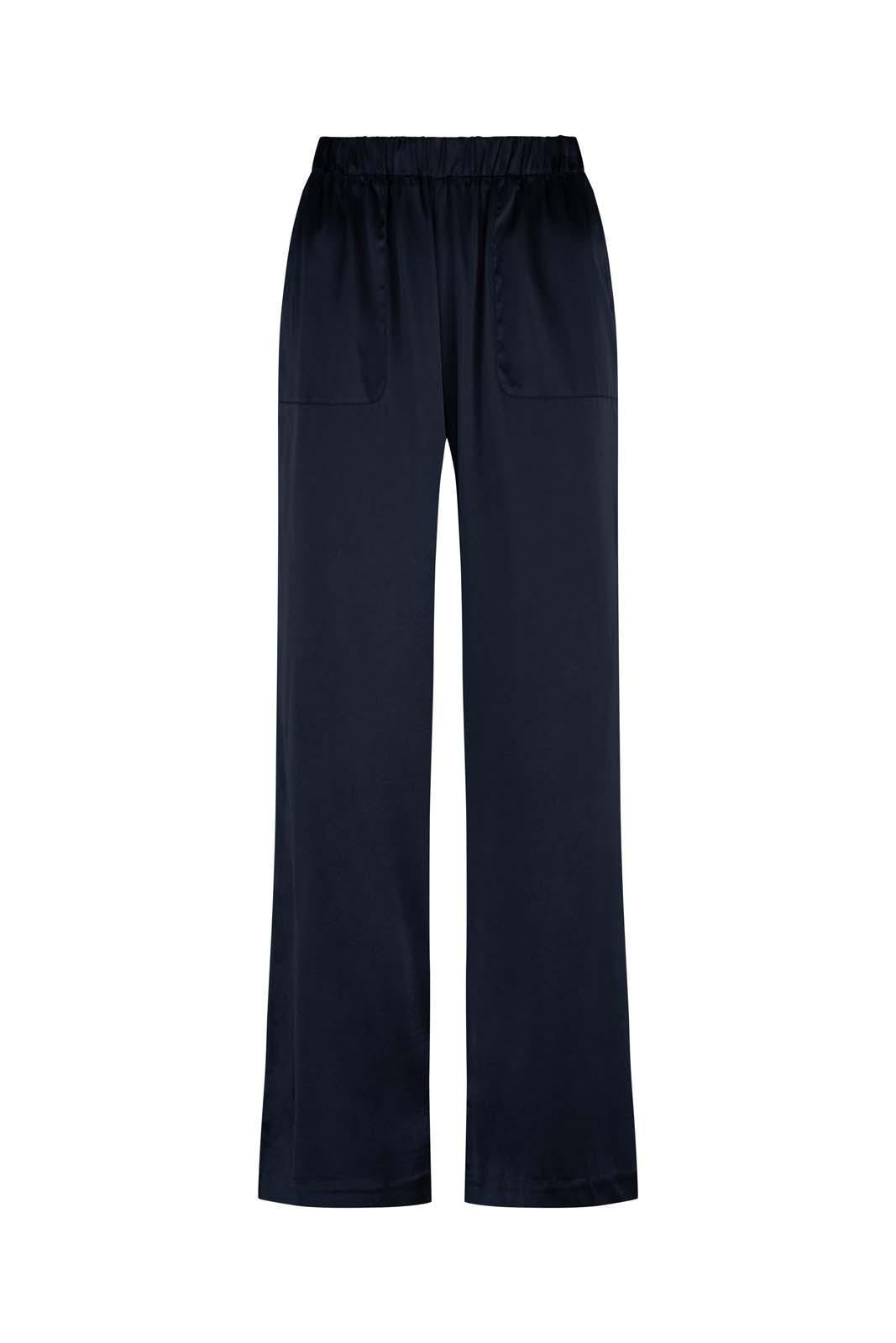LIGHTNESS OF BEING SILK SLOUCH PANT BLACK