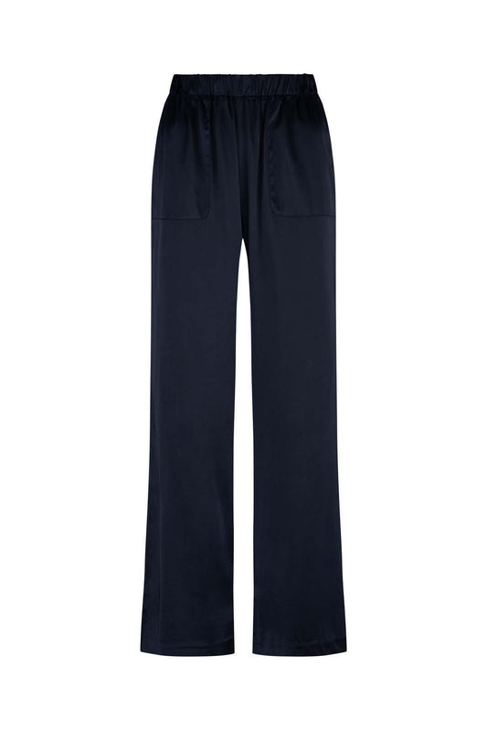 LIGHTNESS OF BEING SILK SLOUCH PANT BLACK