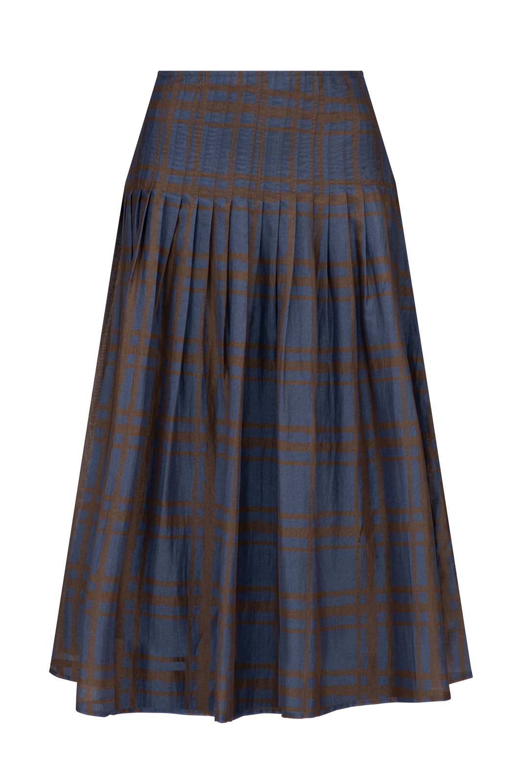 WALK THE LINE PIN-TUCK SKIRT- Walk the line print