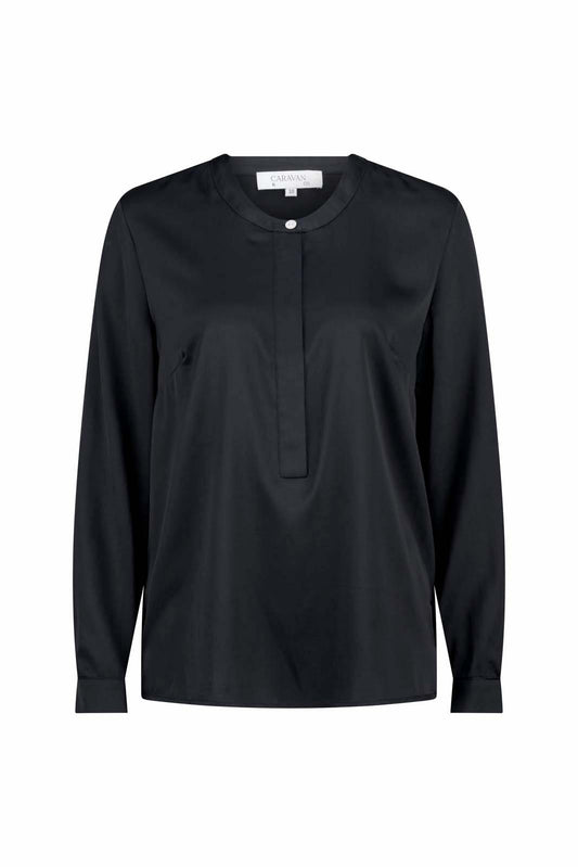 LIGHTNESS OF BEING SILK BLOUSE BLACK
