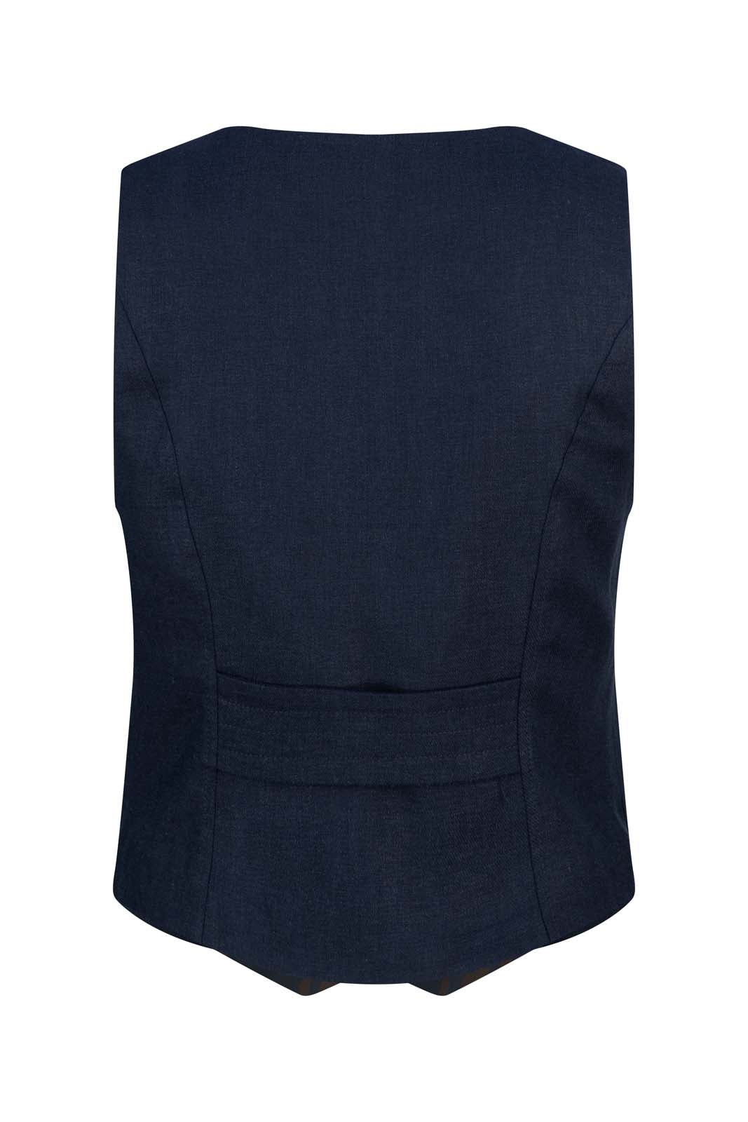 ORLANDO LINEN VEST - Navy