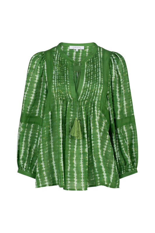 MOONLIGHT WAVE TUNIC TOP - Forest print