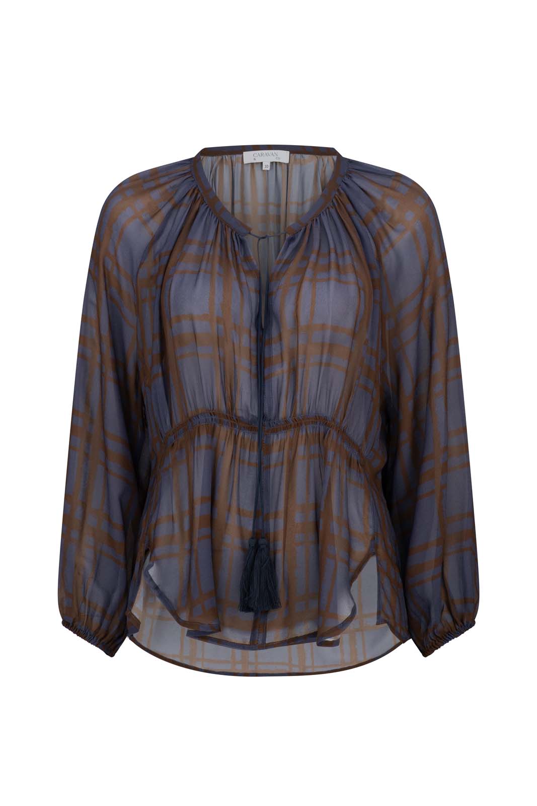 WALK THE LINE RAGLAN SLEEVE BLOUSE