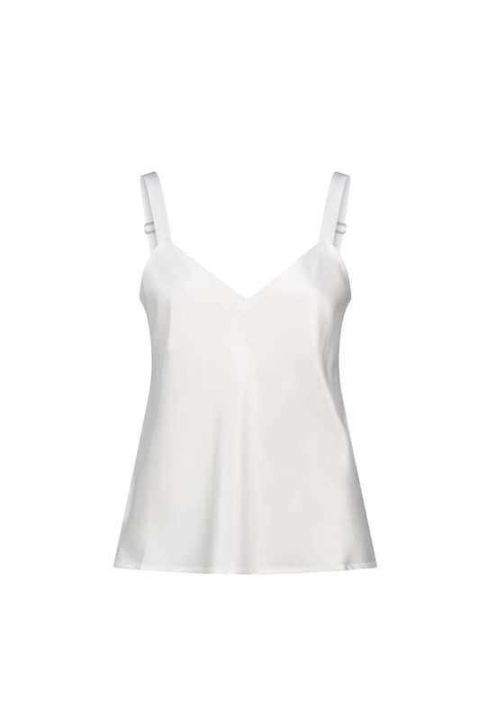 LIGHTNESS OF BEING SILK CAMI TOP- Ivory