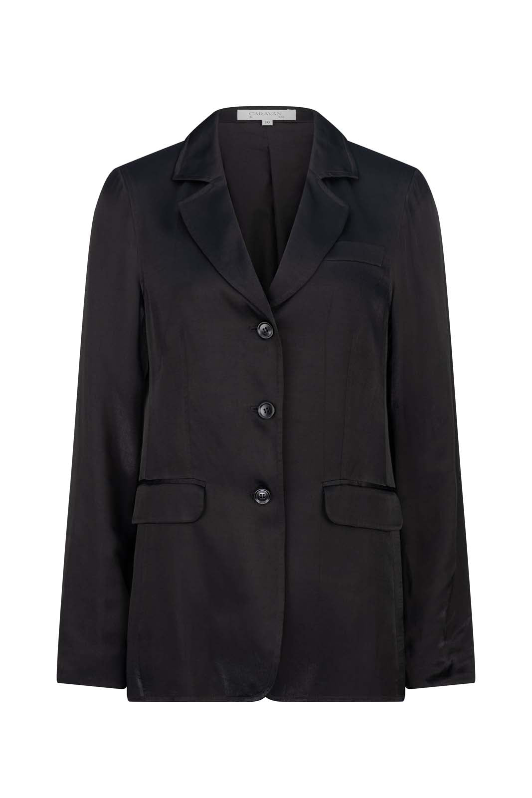 Eddy Satin Jacket - Black
