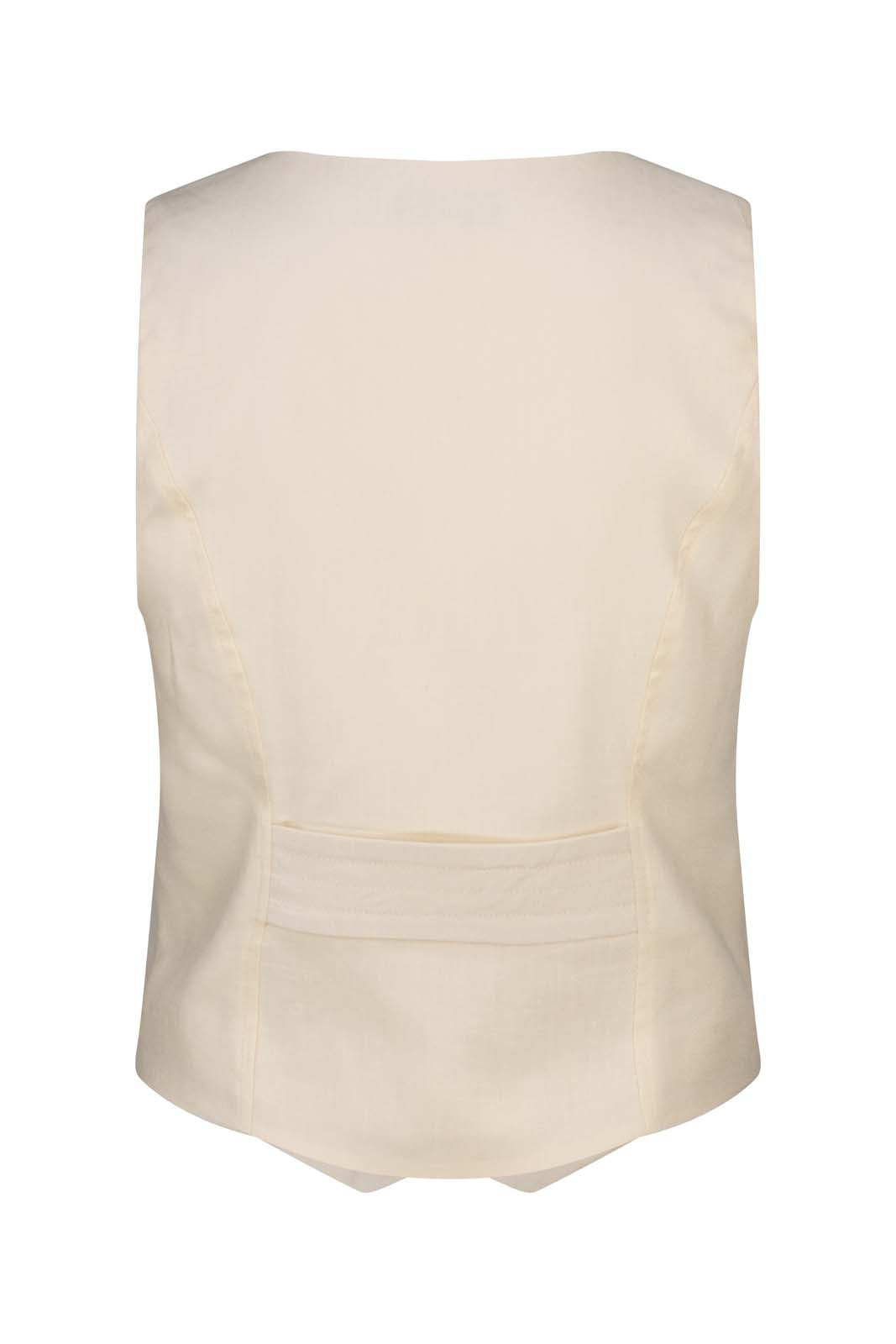 ORLANDO LINEN VEST - IVORY