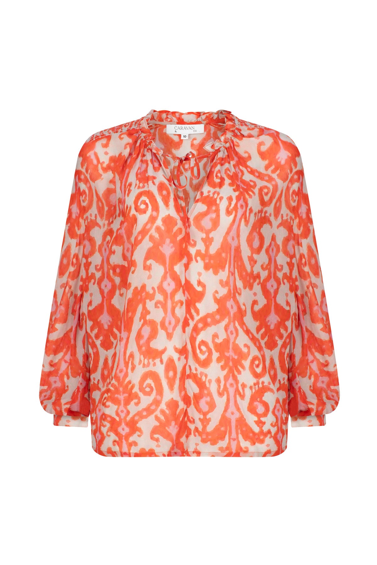 FLORENCE BALLOON SLEEVE BLOUSE FLORENCE TANGERINE