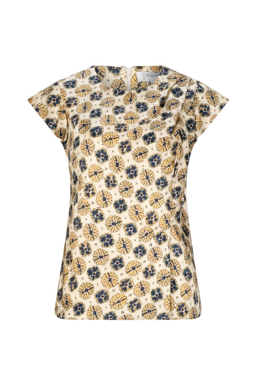 ELLA SILK DRAPED BLOUSE ELLA WHITE