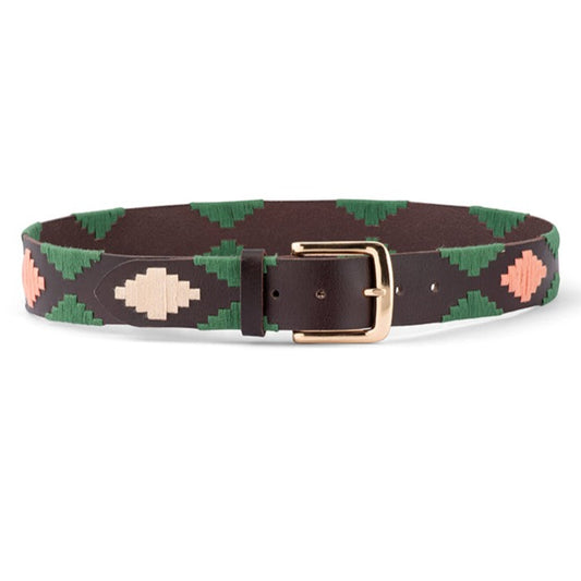 HUDSON EMBROIDERED LEATHER BELT