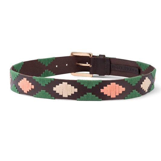 HUDSON EMBROIDERED LEATHER BELT