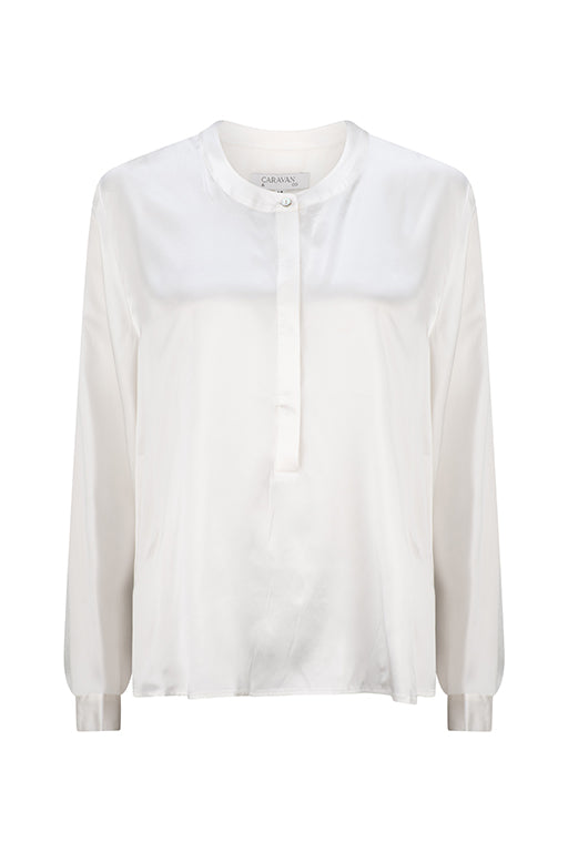 LIGHTNESS OF BEING SILK BLOUSE ALABASTER