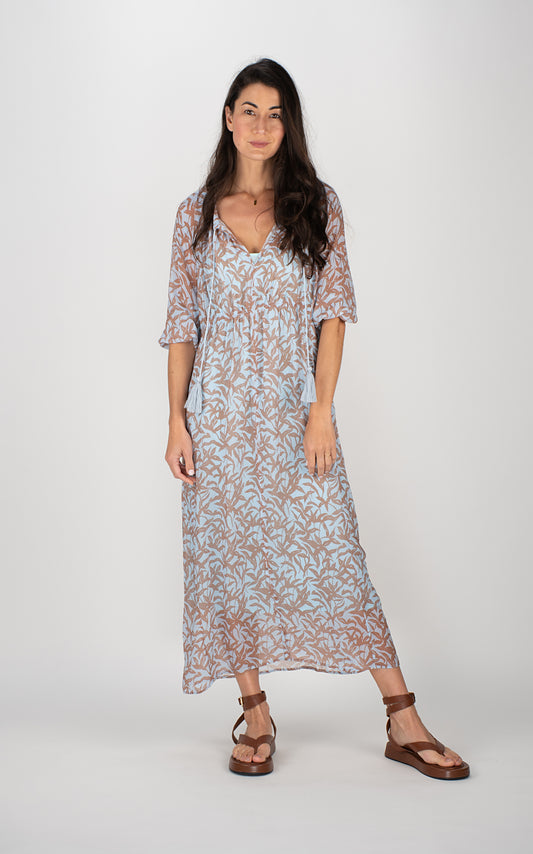 MIRABELLA RAGLAN SLEEVE DRESS - Blue