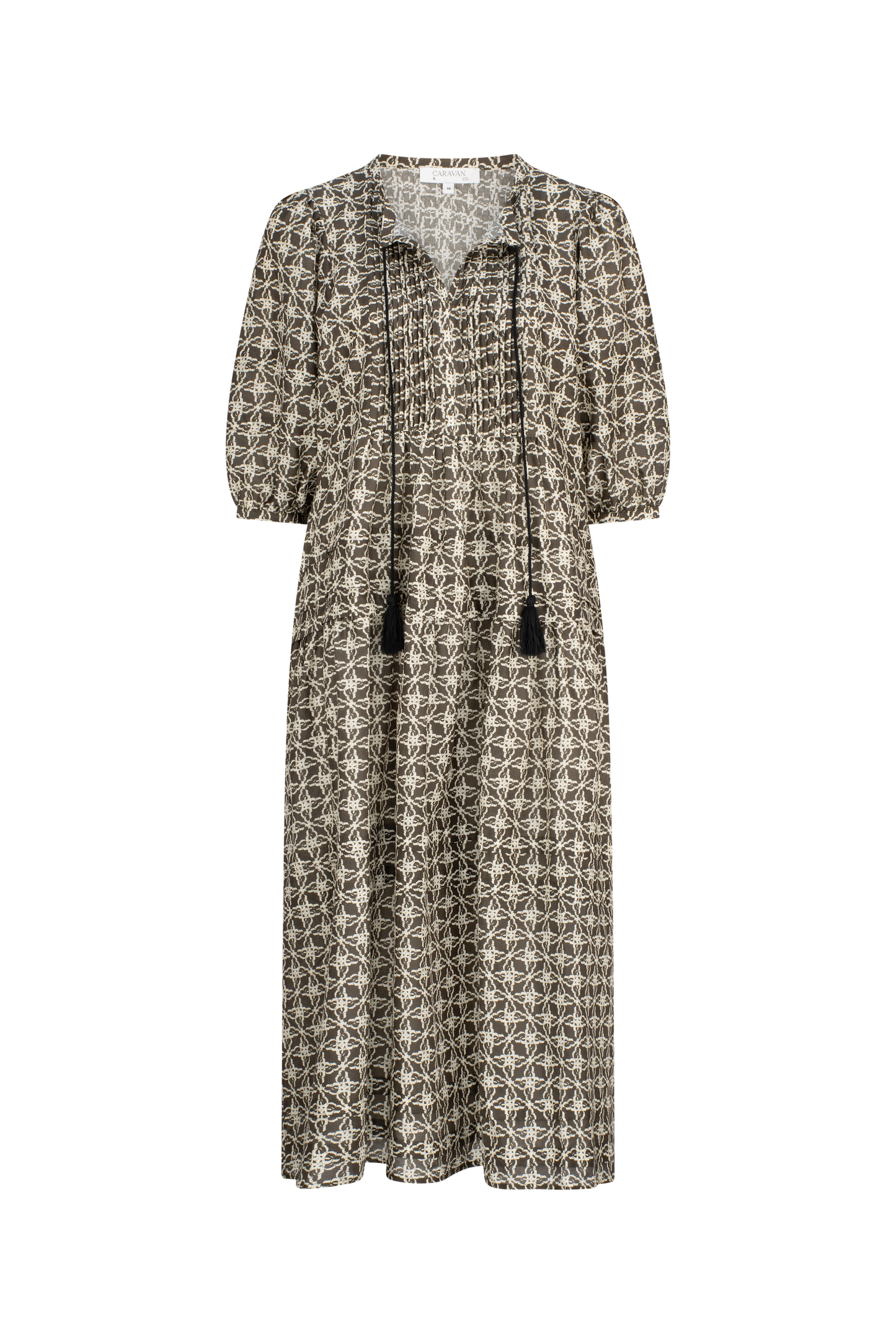 ADA PINTUCK SHIRT DRESS - OLIVE